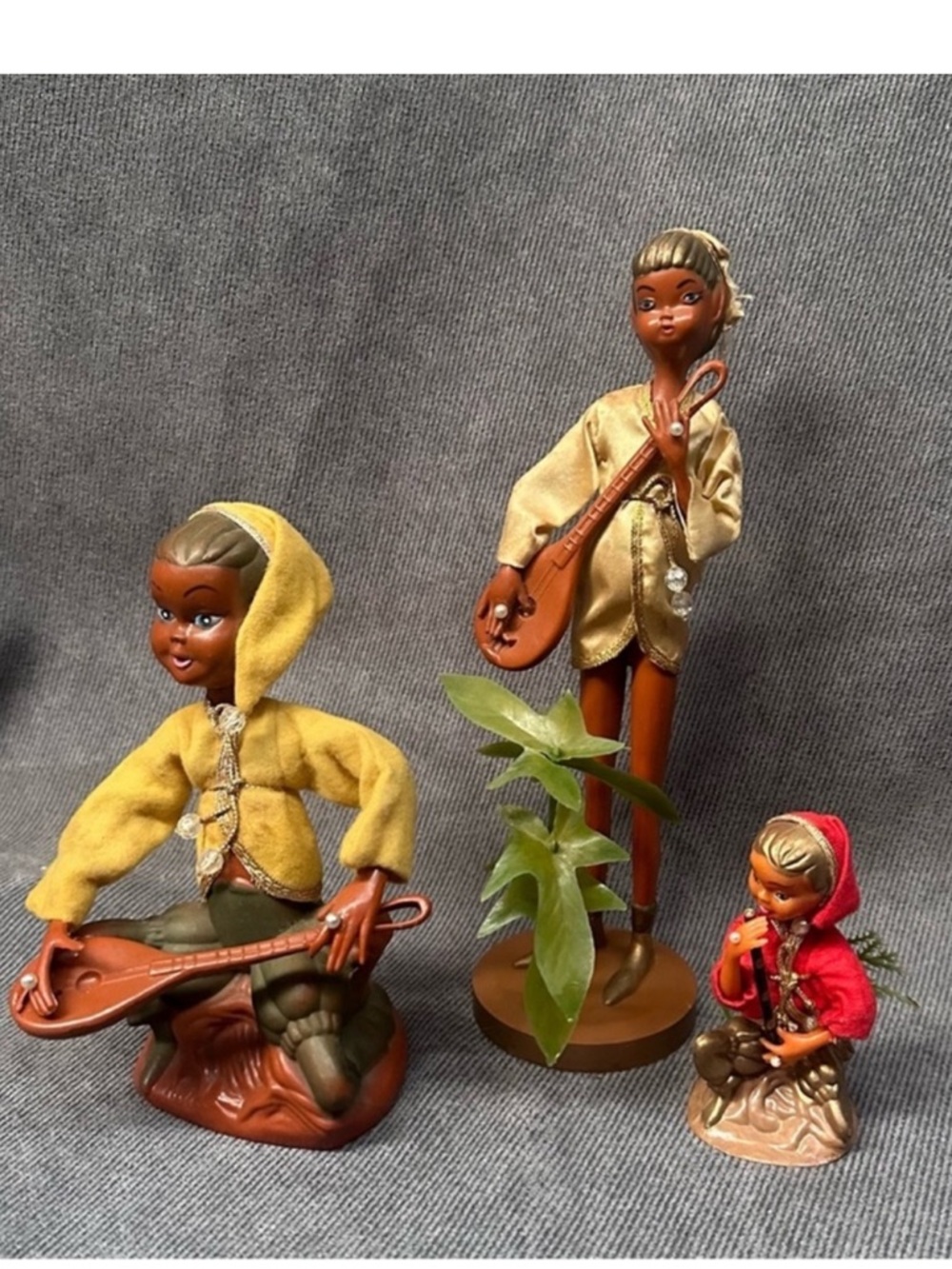Tilso pixie elf 3 music elves vintage Christmas mcm